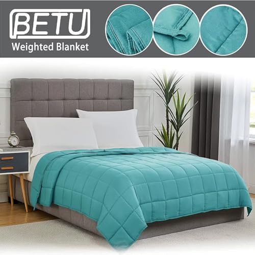 Weighted Blanket for Adults 25lbs, 88"x104", Cal King Cooling Heavy Throw Blanket for 220-280lbs, Microfiber Soft Big Blankets Weighted Comforter, Teal - Image 3