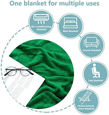 NANPIPER Fleece Blankets Super Soft Flannel King Size Blanket for Bed Luxury Cozy Microfiber Plush Fuzzy Blanket,Emerald Green - Image 6