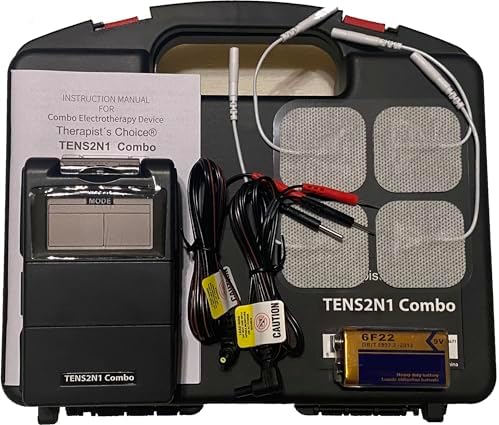 Therapist’s Choice TENS Unit and EMS Muscle Stimulator ComboOTC TENS Device with Accessories,Black by Unknown
