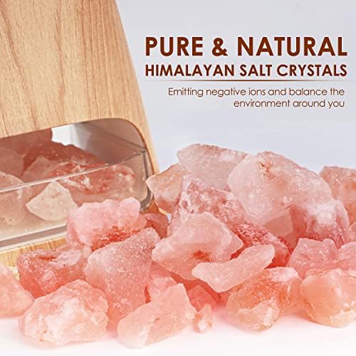 SALKING 2-in-1 Essential Oil Diffuser for Home & Himalayan Salt Lamp, 150ml - Image 2