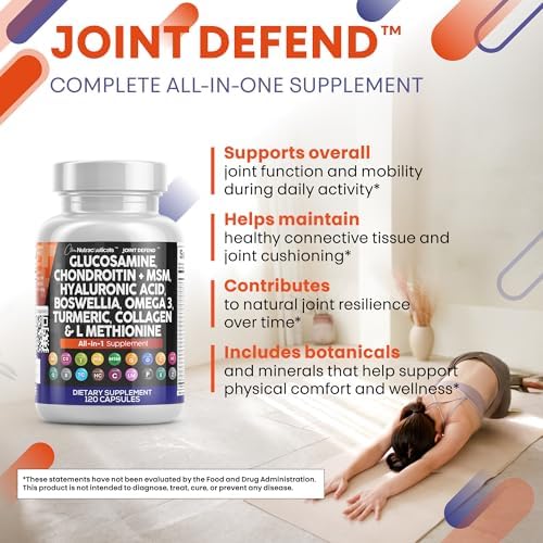 Clean Nutraceuticals Glucosamine Chondroitin MSM 1500mg with Turmeric Curcumin, Collagen, Hyaluronic Acid, Omega 3 – Joint Health Supplement for Men & Women (120 Count (Pack of 2)) - Image 6