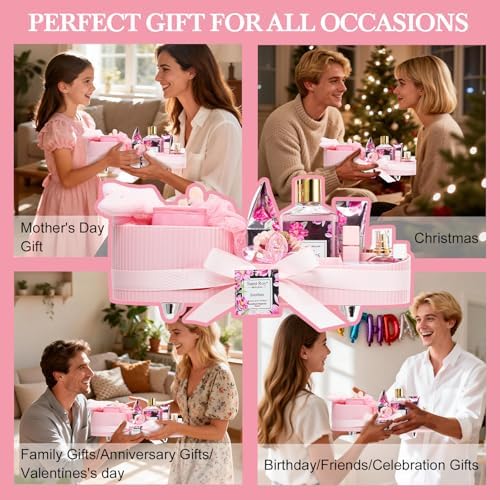 27 Pcs Spa Day Gifts Basket for Women, Camellia Magnolia Bath and Body Gift - Image 4