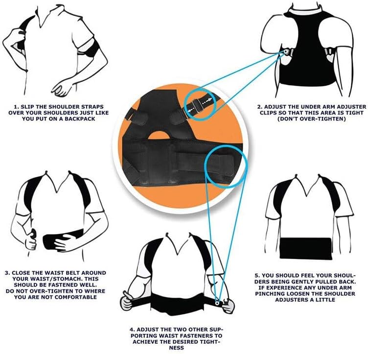 Posture Corrector - Magnetic Posture Corrector for Men & Women, Breathable & Adjustable Back Brace, Back Stretcher for Lower Back Pain Relief, Back & Shoulder Brace Belt - Image 2