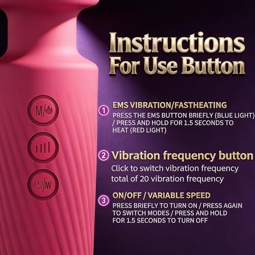 2026 Upgraded Wireless Heating Muscle Massager, 20 Vibration Modes 8 Speed Quiet Portable Full Body Relaxer for Neck Back Leg Arm (Rose red) - Image 3