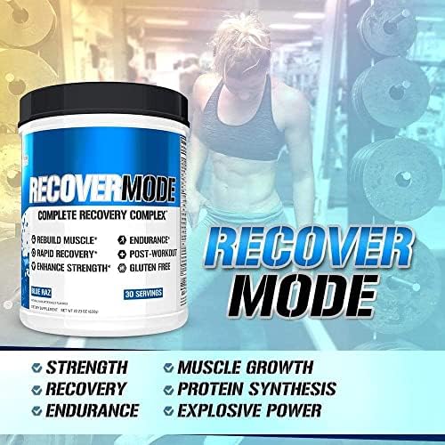 Evlution Nutrition Recover Mode- Complete Post Workout with BCAAs, Immunity Support, Vitamin C, D & E, Electrolytes, Hydration, Creatine, Glutamine, Beta-Alanine, L-Carnitine, 30 Serve, Blue Raz - Image 6