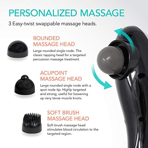 Daiwa Felicity Tapping Pro - Handheld Deep Tissue Back, Neck, Shoulder, Leg, Calf Muscle Massager with Extension Handle - FSA HSA Eligible - Image 4