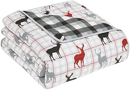 CuteKing Weighted Blanket for Adults(15lbs, 48"x72", Deer) Heavy Blanket for 140-150lbs, Weighted Blanket for Cooling & Heating with Premium Glass Beads, Soft Thick Blanket for Adult All-Season by CuteKing