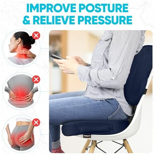 FORTEM Seat Cushion & Lumbar Support for Office Chair, Wheelchair, Car - Image 5