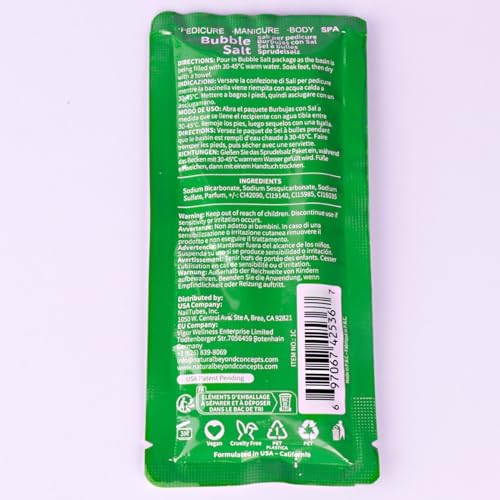 Pedicure Kit Foot Soak Set: Bubble Salt, Sugar Scrub, Massage Mask, Massage Lotion in a Box, 4 Step Foot Spa Kit for Dry Feet,Tired Feet (1 Set Olive) - Image 6