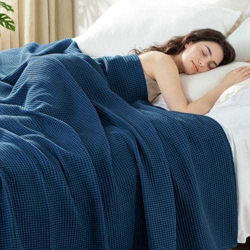 Exclusivo Mezcla 100% Cotton Breathable Waffle Blanket Twin Size, 60"x80" - Image 2