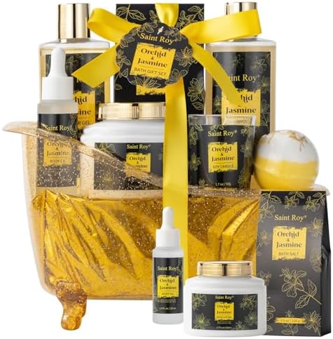 Spa Gift Basket Set, Pampering Home Spa Gifts for Women & Men Home Spa Gift by SaintRoy