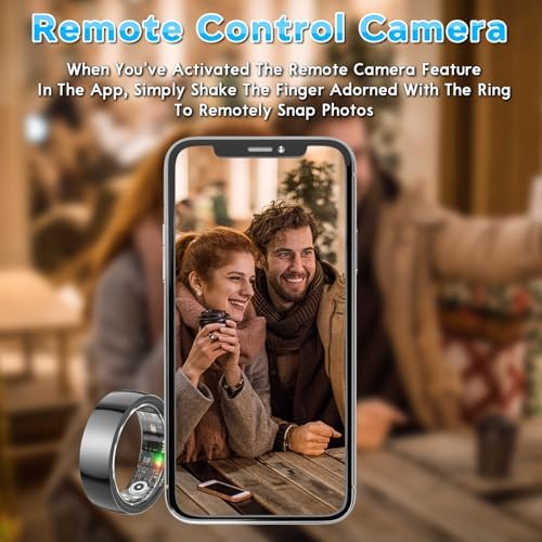 Smart Health Ring,Fitness Rings Tracker with Blood Pressure Monitor Heart Rate Blood Oxygen Sleep Monitor IP68 Waterproof Step Counter Calorie Tracker Health Rings for Women Men Android iOS Phones - Image 6