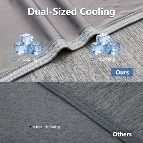 CHOSHOME Cooling Blanket for Hot Sleepers - Summer Blanket Thin Soft Lightweight Breathable Double Side Enhanced Cooling for Hot Flashes, Night Sweats, Bed, Couch (Grey, 60 x 80 inches) - Image 2
