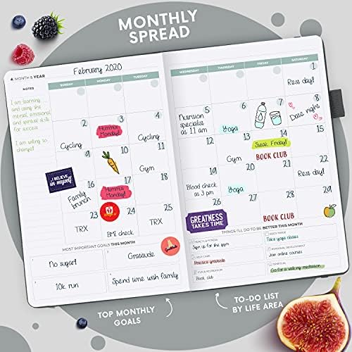Clever Fox Wellness Planner & Food Journal for Weight Loss, A5 Silver Black - Image 5