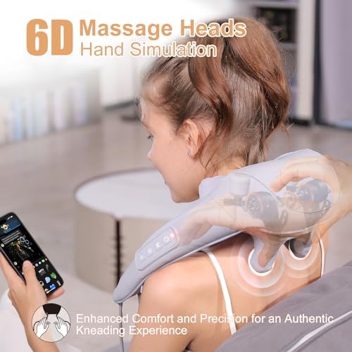 MASGRE Shiatsu Neck and Shoulder Massager, Cordless Back Massager with Heat - Image 4