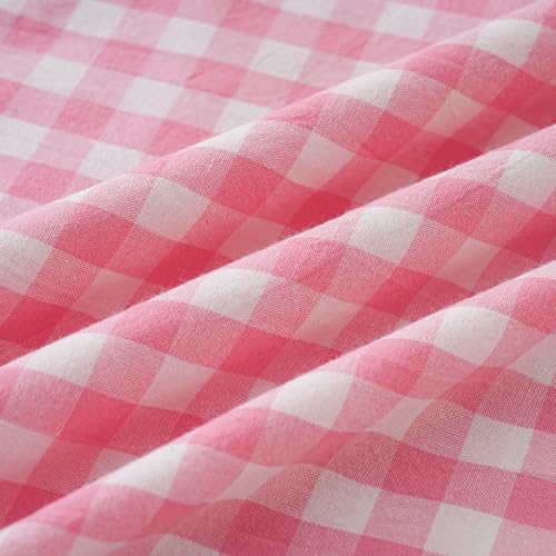 Pink/White Gingham Body Pillow Sham 20x54 inches - Image 7