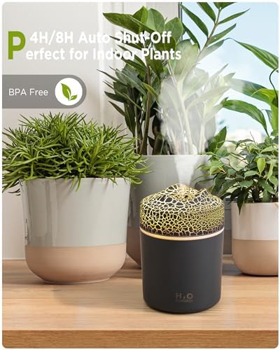 Portable Mini Humidifier, Colorful Volcanic Texture, 300mL Cool Mist Humidifier, USB Powered, Auto Shut-Off. Perfect for Bedroom, Office & Car. - Image 4