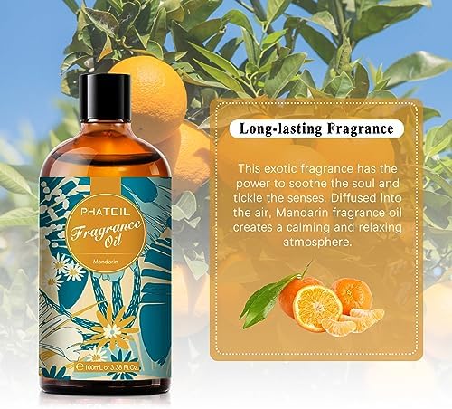 PHATOIL Mandarin Fragrance Oil for Diffuser Aromatherapy 3.38FL.OZ - Image 3