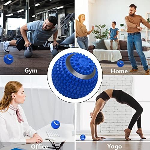 Vibrating Massage Ball 4-Speed High-Intensity Fitness Yoga Massage Roller, Relieving Muscle Tension Pain & Pressure Massaging Balls (Blue) - Image 5