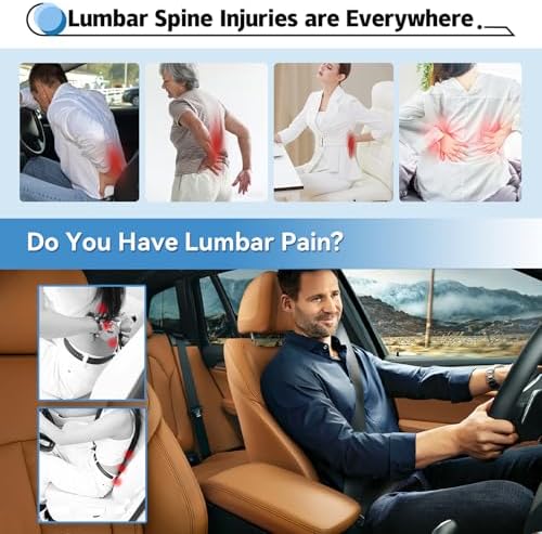Lumbar Support Pillow for Car, 100% Memory Foam Lumbar Pillow for Car Seat - Image 6