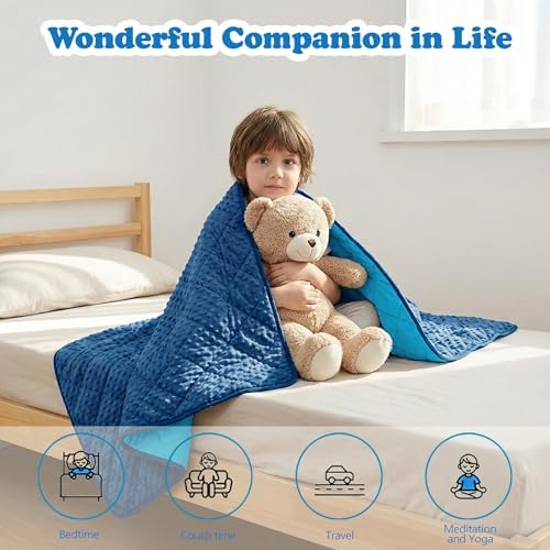 MAXTID Kids Weighted Blanket 5lbs for Boys Blue 36inx48in Heavy Blanket for Children - Image 5