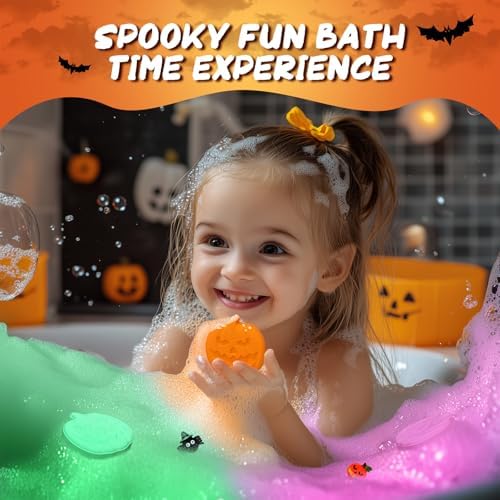 Halloween Bath Bombs for Kids with Surprise Toys Inside Boo Basket Stuffers Bubble 8 Pack Pumpkin Spooky Fizzy，Party Favors for Teens Gifts for Kids Girls Boys Supplies - Image 5
