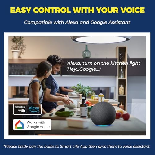 Lightinginside Smart Light Bulb Work with Alexa/Google Home/SmartLife, 2PCS - Image 3