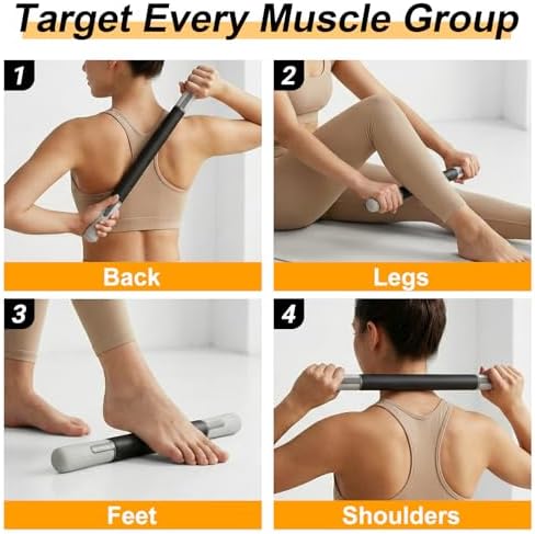 ZanLLW Foam Roller, Massage Roller, Muscle Roller Stick, Neck Massager for Muscles Relief, Therapy Roller Stick for Legs, Calf, Thigh, Lipo, Massage Rolling Pin, Help Sore Muscle Recovery - Image 4