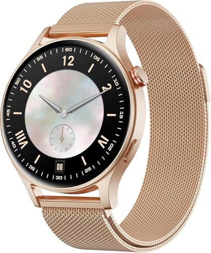 Smart Watch for Women, Compatible with Android Phones iPhone (Bronze) by Fitpolo