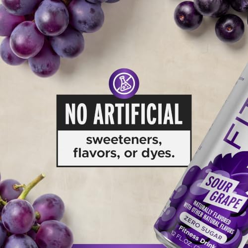 FITAID Creatine Recovery Drink, Electrolytes, Zero Sugar, Sour Grape, 4pk - Image 6