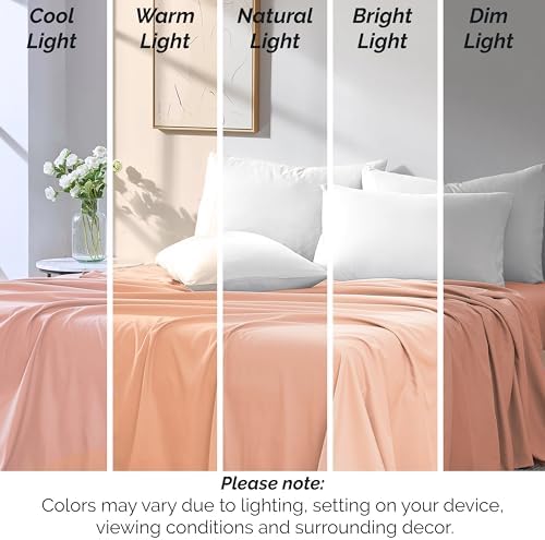 Southshore Fine Living 2-Pack Twin XL Flat Sheets Only Microfiber Blush - Image 6