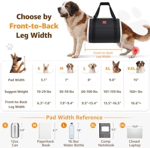 Adjustable Heavy Duty Dog Lift Harness for Giant Dogs Hind Leg Support - Image 4