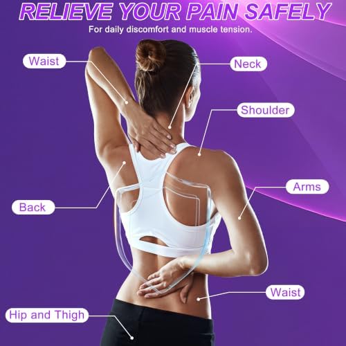 Belifu TENS Muscle Stimulator Unit for Pain Relief, Electronic Pulse Therapy Machine with 36 Mode 20 Intensities, Rechargeable & Portable – Neck, Back, Shoulder, Joint Pain Relief, Color Purple - Image 4