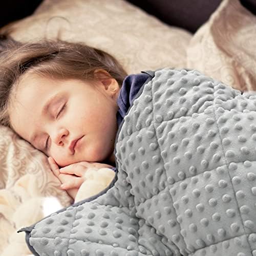 MAXTID Weighted Blanket for Kids, 3lb 36"x48", Cotton & Minky, Sensory by MAXTID