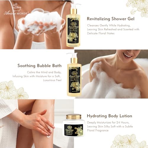 Spa Gift Baskets for Women, Bath Sets for Women Gift Enchanted Orchid - Image 4