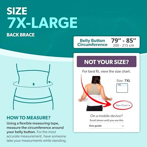 BraceAbility Plus Size Back Brace for Lower Back Pain - Bariatric Big and Tall Lumbar Back Support Belt Girdle for Injury Recovery and Pain Relief in Extra Large, Obese Women and Men (7XL) - Image 2