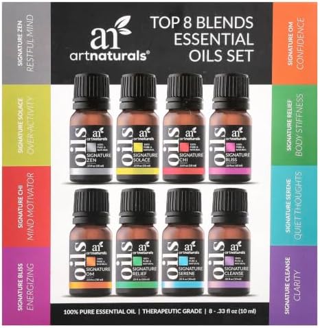 ArtNaturals Top 8 Essential Oil Blends Set, 8 x 10 mL by ArtNaturals