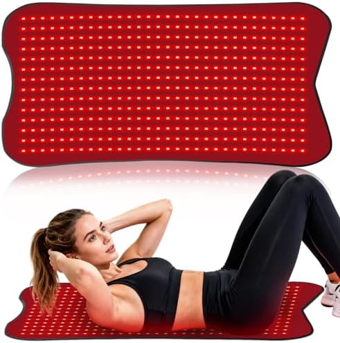 Red Light Therapy Mat for Body, 2 in 1 (660nm & 850nm) Red Light Therapy Pad, Adjustable Timer & Intensity, 31.5"x24" by Unknown