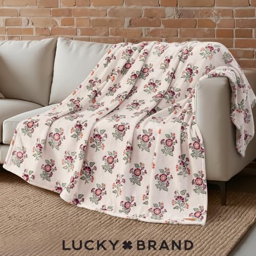 Lucky Brand Charlotta Merlot Olive Plush Throw, Ancient Scroll, 50 x 70 in - Image 4