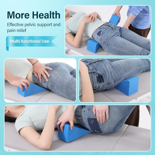 Pelvic Sacral SOT Blocks 2pcs, Chiropractic Wedge Blocks for Sacral & Pelvic Support, Dejarnette Style Chiropractor SOT Blocks Physical Therapy Wedges for HIPS - Image 4