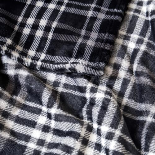 Lucky Brand Camper Plaid Black 50"x70" Cozy Plush Blanket - Premium Microfiber Throw for Luxurious Comfort and Style - Image 3