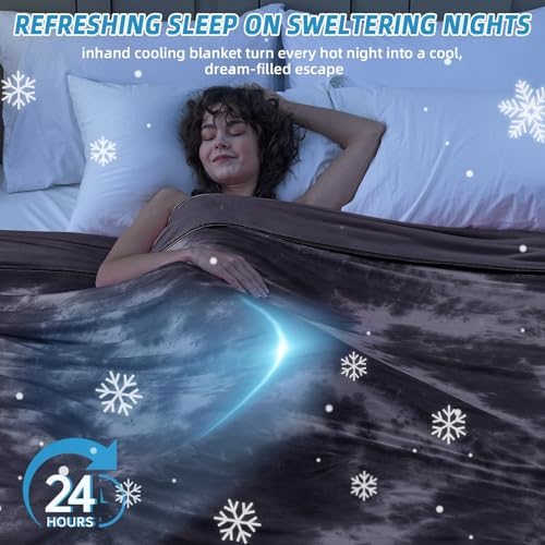inhand Cooling Blanket Queen Size for Hot Sleepers (90"x90", Black) - Image 5