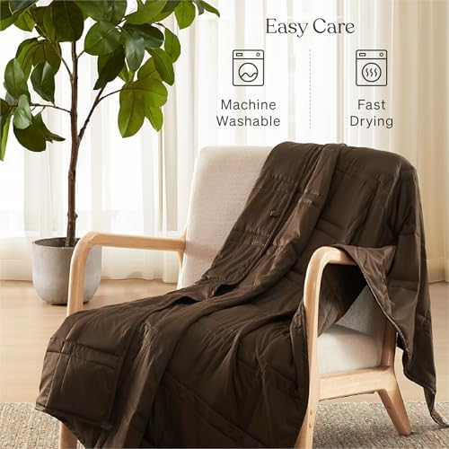 Baloo Weighted Blanket for Adults 12 lb Throw (Cocoa, 42"x72") - Image 4