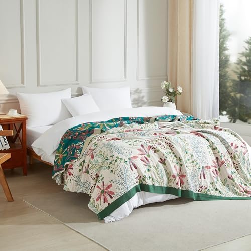 Boho Throw Blanket for Bed 90”x98”, 100% Cotton Blanket for Couch Sofa - Image 3