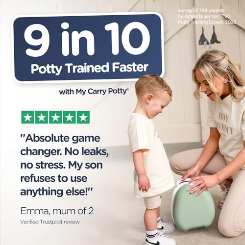 My Carry Potty - Green Pastel Travel Potty, Award-Winning Portable Toddler Toilet Seat for Kids to Take Everywhere - Image 6
