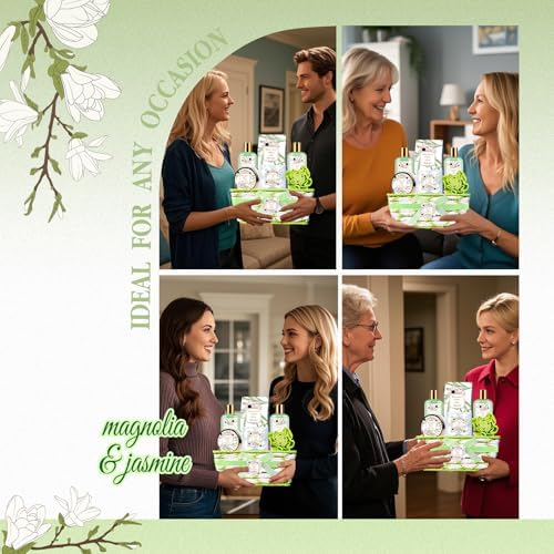 Spa Gifts for Women, Bath and Body Gift Set Magnolia Jasmine Spa Gift Set - Image 7