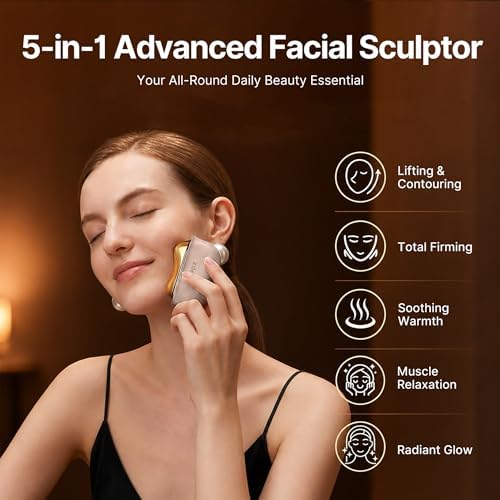 ZDEER GS5 Electric Heated Gua Sha Tool, Red Light Face Massager, Pink - Image 5