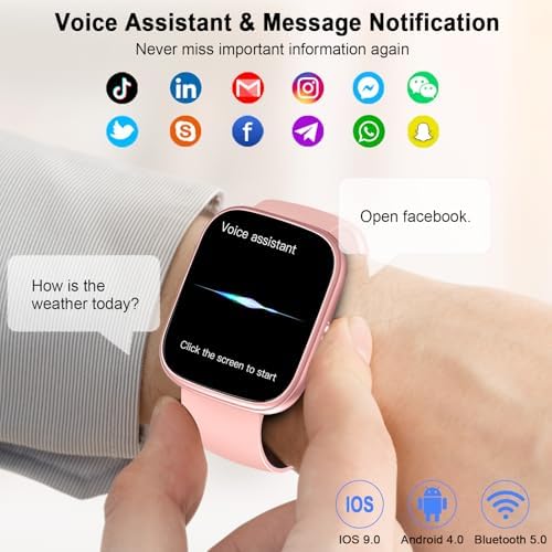 Smart Watch for Women (Answer/Make Call), 1.91"HD Touch Screen Smartwatch with Heart Rate/Sleep Monitor/Pedometer/Calories, 113+ Sports Fitness Watch, IP68 Waterproof Activity Tracker for Android iOS - Image 2
