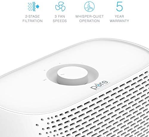 Pure Enrichment PureZone Breeze Tabletop 2-in-1 Air Purifier - True HEPA Filter Cleans Air, Helps Alleviate Allergies, Removes Pet Hair, & Smoke - Ideal for Home, Bedroom, & Office Desktop Surfaces - Image 5