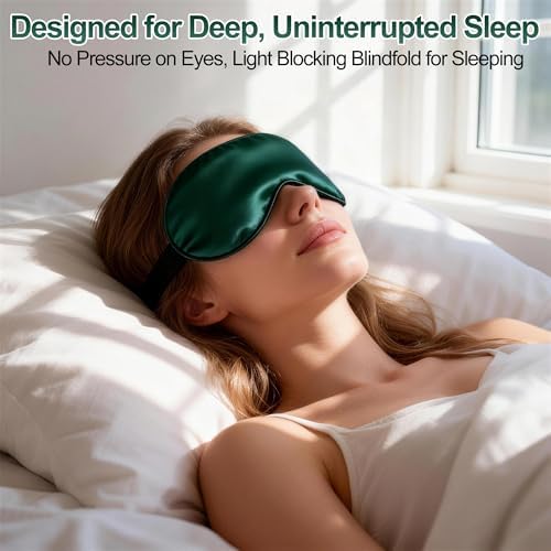 Silk Sleep Mask for Sleeping, Blackout Eye Mask with Adjustable Strap - Image 5
